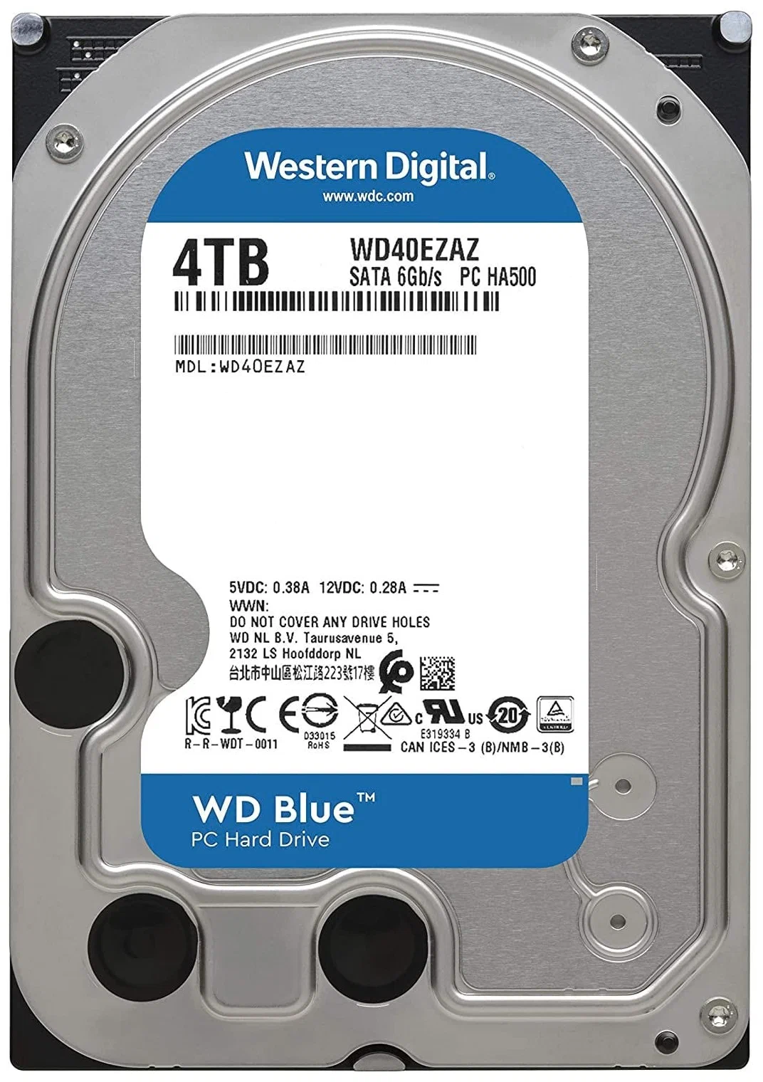 Жесткий диск 4 Tb WD Blue™ 256Mb SATA3 5400rpm (WD40EZAZ)